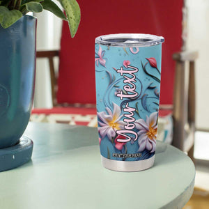 Flamingo Leather Carving Tumbler Cup Personalized TS04 Print Your Wear