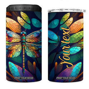 Colorful Dragonfly 4 in 1 Can Cooler Tumbler Personalized TS04 One Size: 16 oz Multicolor Print Your Wear