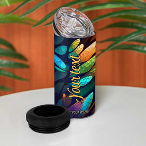 Colorful Dragonfly 4 in 1 Can Cooler Tumbler Personalized TS04 Print Your Wear