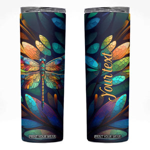 Colorful Dragonfly Skinny Tumbler Personalized TS04 Multicolor Print Your Wear