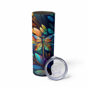 Colorful Dragonfly Skinny Tumbler Personalized TS04 Print Your Wear