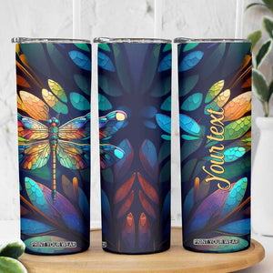 Colorful Dragonfly Skinny Tumbler Personalized TS04 Print Your Wear