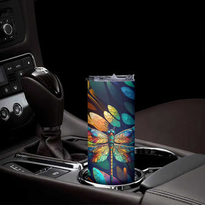 Colorful Dragonfly Skinny Tumbler Personalized TS04 Print Your Wear