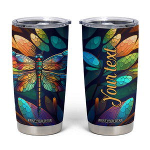 Colorful Dragonfly Tumbler Cup Personalized TS04 Multicolor Print Your Wear