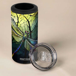 Dragonfly Citrine Crystal Mosaic 4 in 1 Can Cooler Tumbler Personalized TS04 Print Your Wear