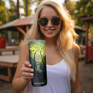 Dragonfly Citrine Crystal Mosaic Skinny Tumbler Personalized TS04 Print Your Wear