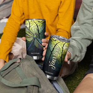 Dragonfly Citrine Crystal Mosaic Tumbler Cup Personalized TS04 Print Your Wear