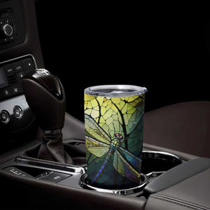 Dragonfly Citrine Crystal Mosaic Tumbler Cup Personalized TS04 Print Your Wear