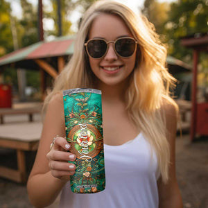 Dragonfly Chrysoprase Crystal Mosaic Skinny Tumbler Personalized TS04 Print Your Wear