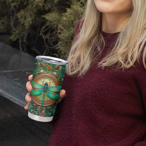 Dragonfly Chrysoprase Crystal Mosaic Tumbler Cup Personalized TS04 Print Your Wear