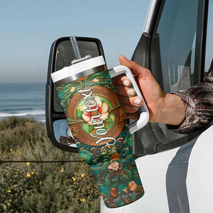 Dragonfly Chrysoprase Crystal Mosaic Tumbler With Handle Personalized TS04 Print Your Wear