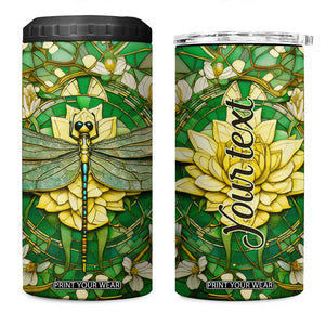 Dragonfly Chrysolite Crystal Mosaic 4 in 1 Can Cooler Tumbler Personalized TS04 One Size: 16 oz Multicolor Print Your Wear