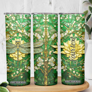 Dragonfly Chrysolite Crystal Mosaic Skinny Tumbler Personalized TS04 Print Your Wear