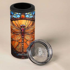 Dragonfly Carnelian Crystal Mosaic 4 in 1 Can Cooler Tumbler Personalized TS04 Print Your Wear