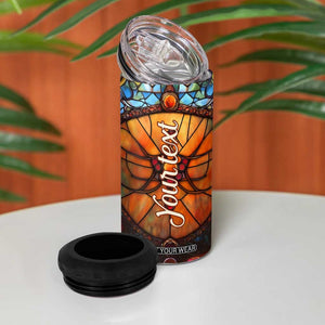 Dragonfly Carnelian Crystal Mosaic 4 in 1 Can Cooler Tumbler Personalized TS04 Print Your Wear