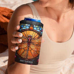 Dragonfly Carnelian Crystal Mosaic 4 in 1 Can Cooler Tumbler Personalized TS04 Print Your Wear