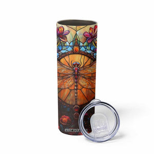 Dragonfly Carnelian Crystal Mosaic Skinny Tumbler Personalized TS04 Print Your Wear