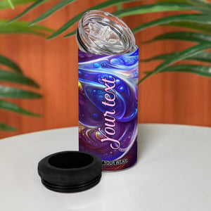 Dragonfly Amethyst Crystal Mosaic 4 in 1 Can Cooler Tumbler Personalized TS04 Print Your Wear
