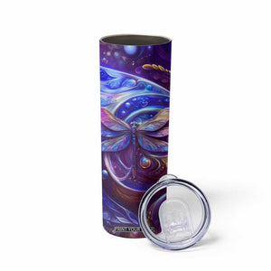 Dragonfly Amethyst Crystal Mosaic Skinny Tumbler Personalized TS04 Print Your Wear