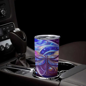 Dragonfly Amethyst Crystal Mosaic Tumbler Cup Personalized TS04 Print Your Wear