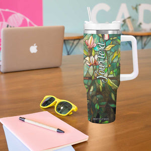 Colorful Dragonfly Crystal Mosaic Tumbler With Handle Personalized TS04 Print Your Wear