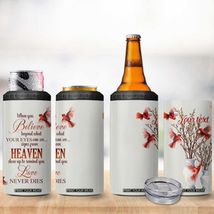 Cardinal Bird In Heaven 4 in 1 Can Cooler Tumbler Personalized TS04 Print Your Wear