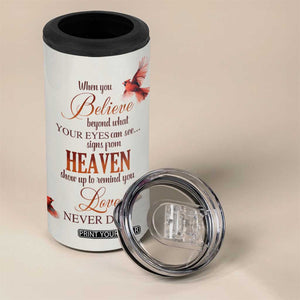 Cardinal Bird In Heaven 4 in 1 Can Cooler Tumbler Personalized TS04 Print Your Wear