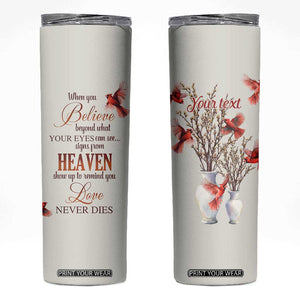Cardinal Bird In Heaven Skinny Tumbler Personalized TS04 Multicolor Print Your Wear