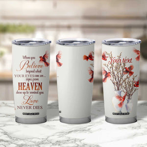Cardinal Bird In Heaven Tumbler Cup Personalized TS04 Print Your Wear