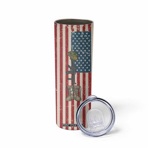 Veteran Army Boot Skinny Tumbler Personalized TS04 Print Your Wear