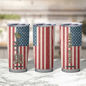 Veteran Army Boot Tumbler Cup Personalized TS04 Print Your Wear