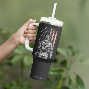 Veteran Proud Tumbler With Handle Personalized TS04 Print Your Wear