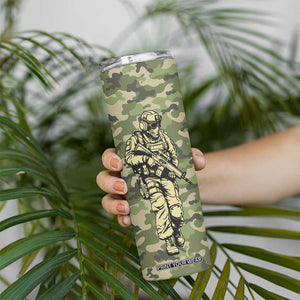 Veteran Camouflage Skinny Tumbler Personalized TS04 Print Your Wear