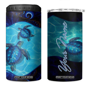 Sea Turtle 4 in 1 Can Cooler Tumbler Personalized TS04 One Size: 16 oz Multicolor Print Your Wear