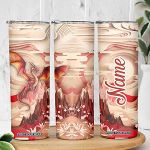 Dragon Quiling Paper Skinny Tumbler Personalized TS04 Print Your Wear