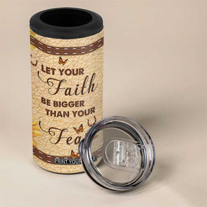 Horse Let Your Faith Be Bigger Than Your Fear 4 in 1 Can Cooler Tumbler Personalized TS04 Print Your Wear
