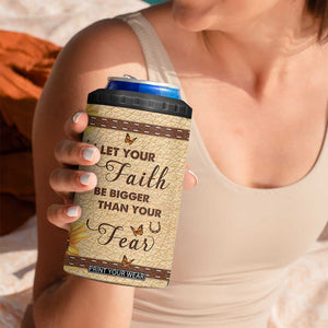 Horse Let Your Faith Be Bigger Than Your Fear 4 in 1 Can Cooler Tumbler Personalized TS04 Print Your Wear