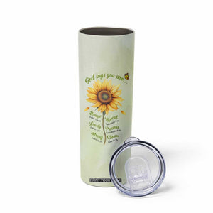 Over Fear Sunflower Skinny Tumbler Personalized TS04 Print Your Wear