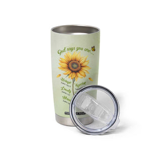 Over Fear Sunflower Tumbler Cup Personalized TS04 Print Your Wear