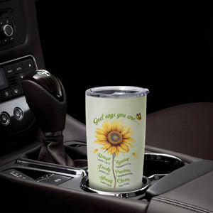 Over Fear Sunflower Tumbler Cup Personalized TS04 Print Your Wear