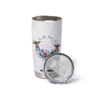 Faith Hope Love Hummingbird Tumbler Cup Personalized TS04 Print Your Wear