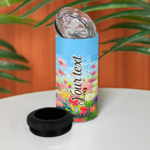Retro Pug 4 in 1 Can Cooler Tumbler Personalized TS04 Print Your Wear
