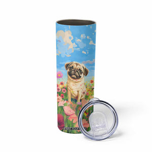 Retro Pug Skinny Tumbler Personalized TS04 Print Your Wear