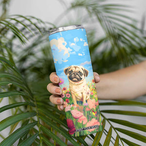 Retro Pug Skinny Tumbler Personalized TS04 Print Your Wear
