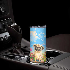 Retro Pug Skinny Tumbler Personalized TS04 Print Your Wear