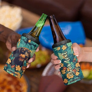 Retro Dachshund 4 in 1 Can Cooler Tumbler Personalized TS04 Print Your Wear