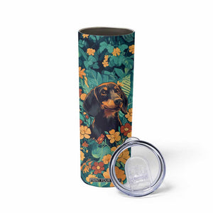 Retro Dachshund Skinny Tumbler Personalized TS04 Print Your Wear