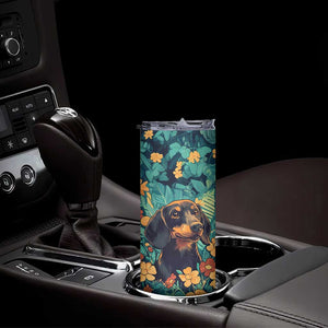Retro Dachshund Skinny Tumbler Personalized TS04 Print Your Wear