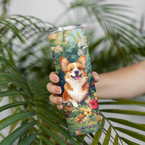 Retro Corgi Skinny Tumbler Personalized TS04 Print Your Wear