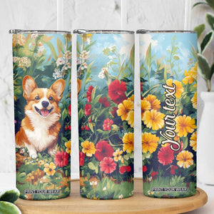 Retro Corgi Skinny Tumbler Personalized TS04 Print Your Wear